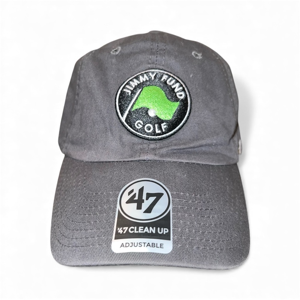 Jimmy Fund Golf Gray '47 Brand Clean Up Cap Hat Conquer Cancer Adjustable NWOT